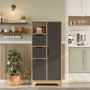 Hanah Home Armario Multiusos LIB1-SA Roble y Antracita